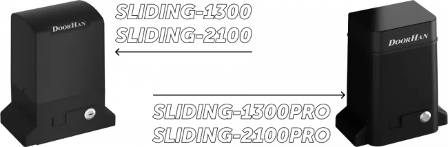 В чем отличие Sliding-1300 и Sliding-1300PRO, а также Sliding-2100 и Sliding-2100PRO